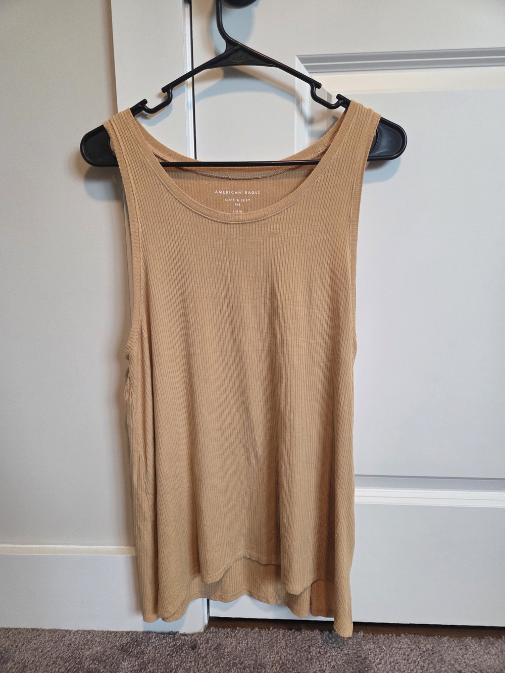 American Eagle Outfitters Ribbed Tank Top in Mustard Yellow